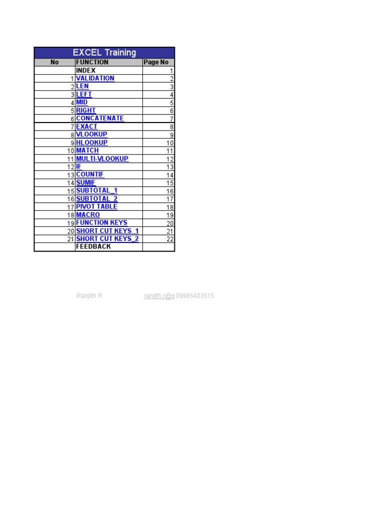 Excel Functions & Formulas Guide | PDF