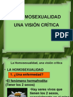 La Homosexualidad, Una Visión Crítica