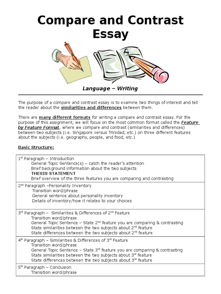 compare contrast essays