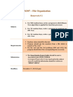 BM307 - File Organization: Homework # 2