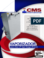 Instalación y operación de vaporizador para GLP