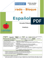 Plan 6to Grado - Bloque 4 Español (2015-2016).doc
