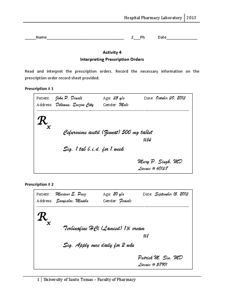 Prescription Orders Overview 2013 | PDF