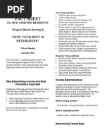 HUD Rent Determination Fact Sheet | PDF | Section 8 (Housing) | Welfare