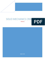Solid Mechanics Crib Sheet