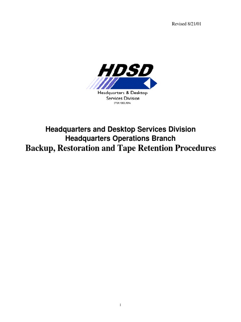 Backup Restore Procedures Offsite | PDF | Backup | Records Management