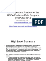 An Independent Analysis of the 2014 USDA Pesticide Detection Program Data