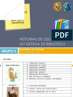 Historias de Usuario SCRUM - Biblioteca PDF