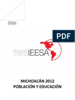 Michoacan 2012 Poblacion y Educacion