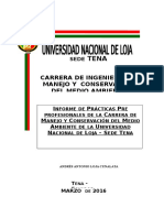 Modelo Informe de Prácticas Preprofesionales Andrés Loja