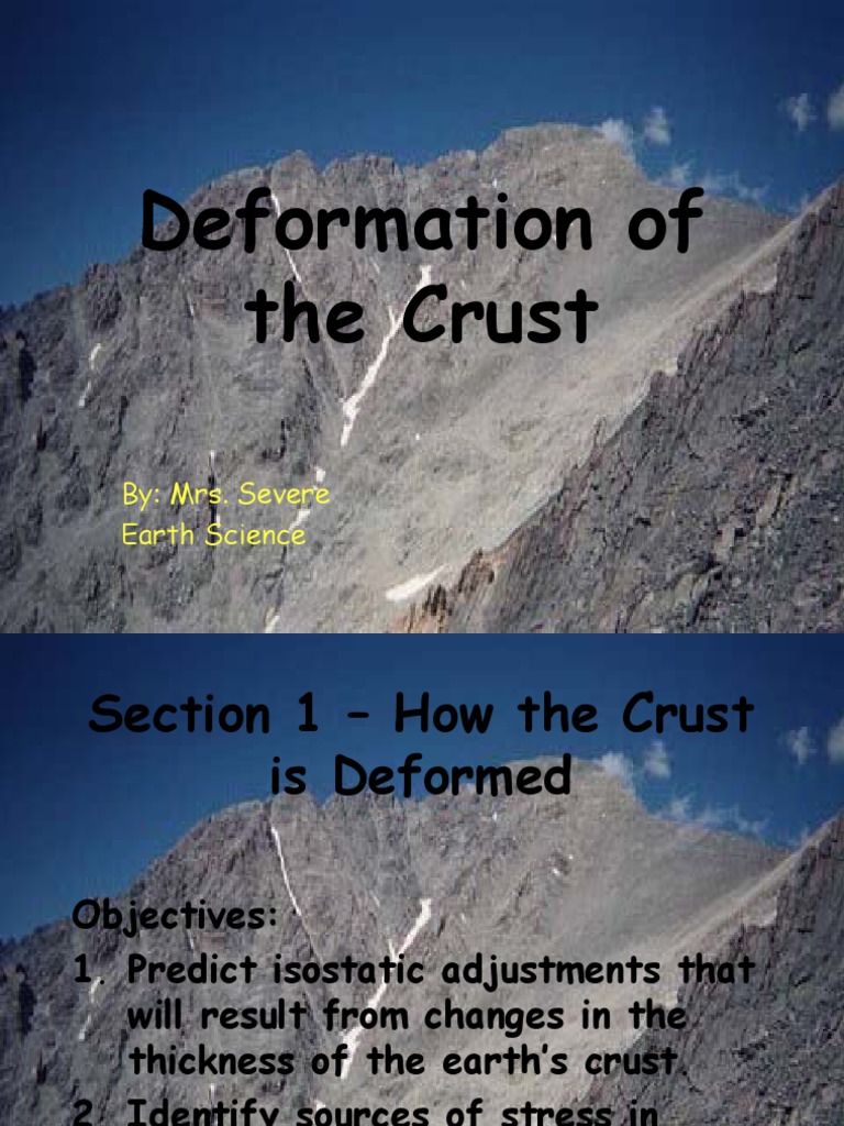 Crustal Deformation and Mountain Formation | PDF | Fault (Geology ...