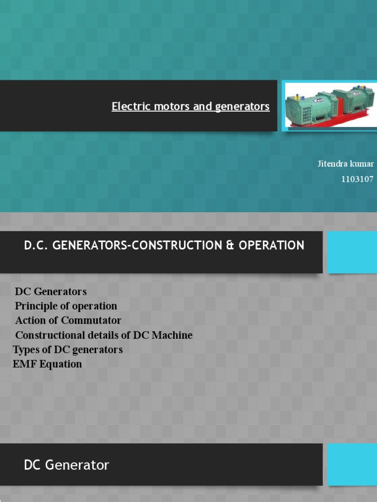 DC Generators: Construction & Operation Guide | PDF | Electromagnetic ...