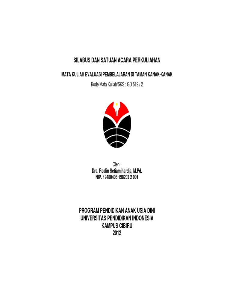 Evaluasi Pembelajaran Aud Pdf