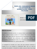 Perfil Del Consumidor Segun Los Criterios de La Segmentación. Luis Fernández 2016
