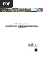 Conformity Study For Slovakia Directive 2004/38/EC On The Right of Citizens of The Union and Their Family Members To Move and Reside Freely Within The Territory of The Member States