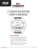 Tissot T-Touch Expert Solar Manual