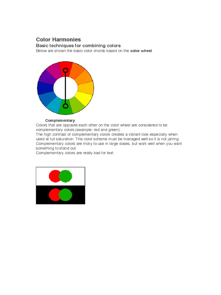 Color Harmony Techniques Guide | PDF | Language Arts & Discipline | Poetry