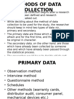 Methods of Data Collection