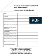 TCC Player Profile: Let Us Know, Via Your