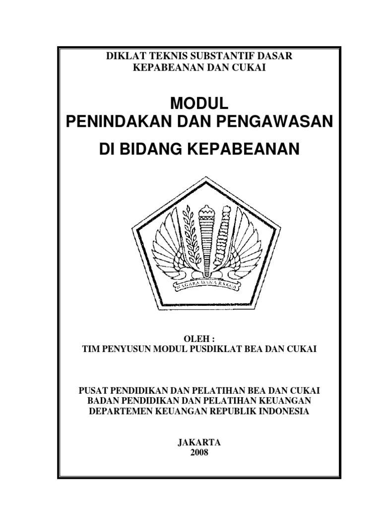 Modul DTSD Pengawasan Dan Penindakan Kepabeanan