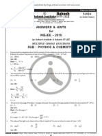 Wbjee 2010 Answer Key