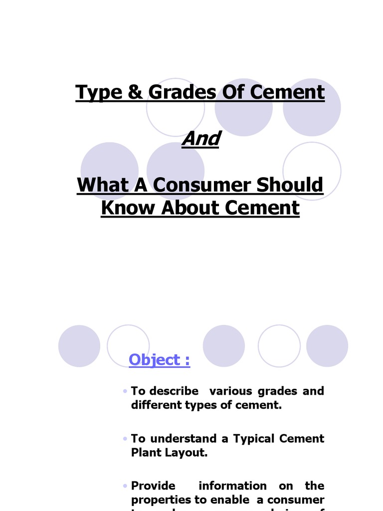 Type & Grades of Cement Joining Concrete