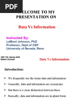 Data Vs Information