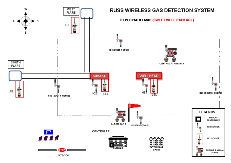Gas Detection System Deployment Map | PDF | Art