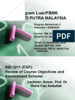 Pusat Program Luar/FBMK Universiti Putra Malaysia