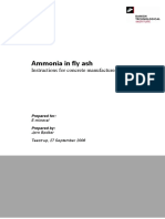 Ammonia in Fly Ash - Instructions For Concrete Manufacturers