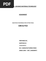 Download SELECTION OF CUTTING TOOL MATERIALS CBN  PCD by Karthick N SN30170188 doc pdf