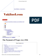 The Payment of Wages Act, 1936