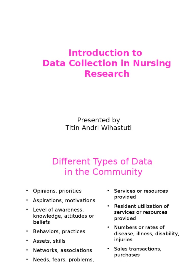 Data Collection Methods in Nursing Research | PDF | Statistics | Data