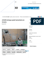 El Heraldo de Saltillo - ACNUR Entrega Ayuda Humanitaria en Ucrania