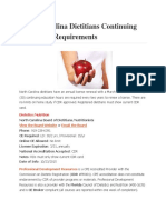 North Carolina Dietitians Continuing Education Requirements