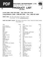 Product List Detailed July 2013