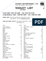 Grain Process Enterprises Product List