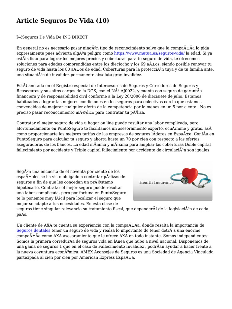 Article Seguros De Vida 10 Seguro De Vida American Express
