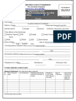 HEC Application Form For PHD (IDB)