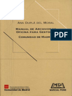Manual de Archivo de Oficina. A. Duplá PDF