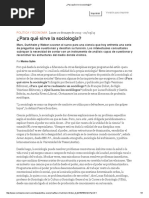 NOTA Ñ ¿Para Qué Sirve La Sociología
