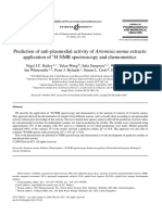 (2004, Bailey Dkk) Prediction of Anti-plasmodial Activity of a Annua_application of 1H NMR Spectroscopy and Chemometrics