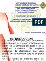 Clasificacion de Las Reservas Minerales Segun Su Accesibilidad