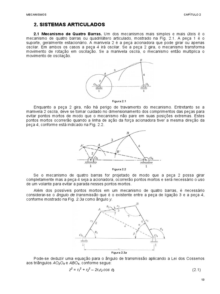 Atividades Considere o sistema biela-manivela na