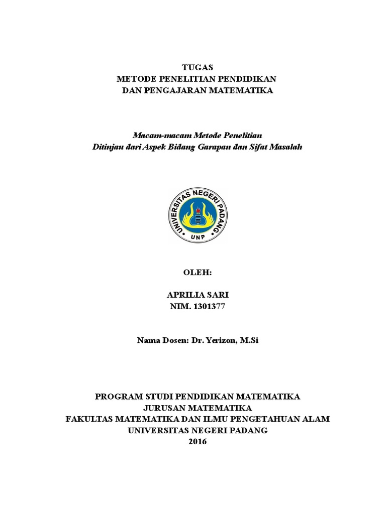 04. Macam-macam Metode Penelitian Dari Aspek Bidang Garapan Dan Sifat