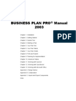 Business Plan Pro Manual