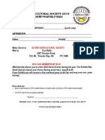 Oliver Agricultural Society Membership/Volunteer Form