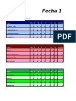 TABLA DE POSICIONES GOLEADORES Y TARJETAS 1er fecha