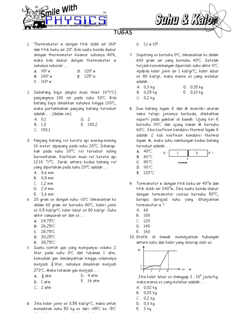 Soal Objektif Tentang Kalor Kls 7