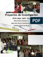 Proyectos de Investigación 2009-2010 (PFPD UNAL)